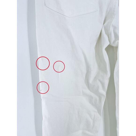 Levi’s White Classic Straight Leg Denim Jeans Size 26 - Picture 5 of 6